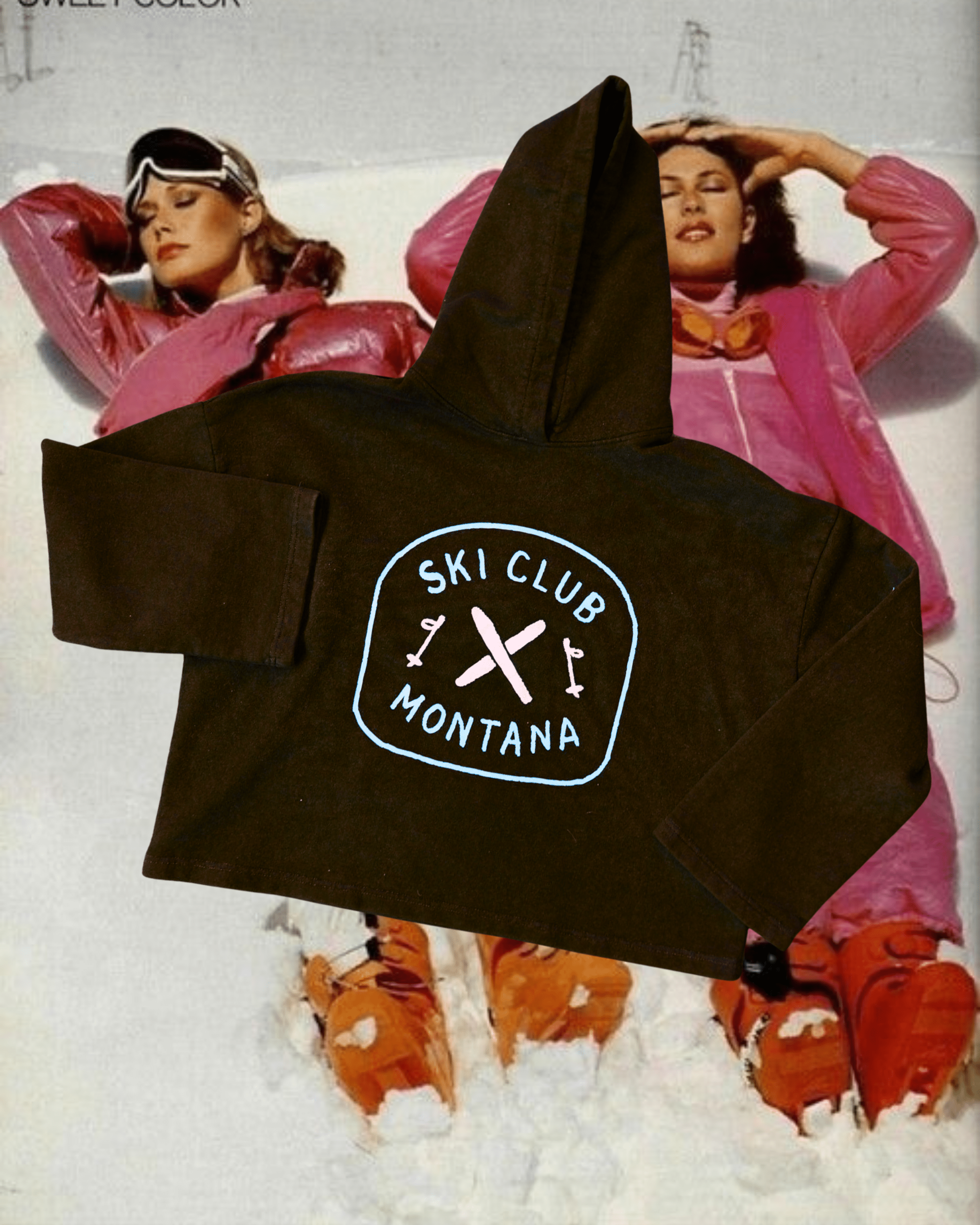 "Ski Club" Oversized Hoodie - Intrigue Ink Visit Bozeman, Unique Shopping Boutique in Montana, Work from Home Clothes for Women