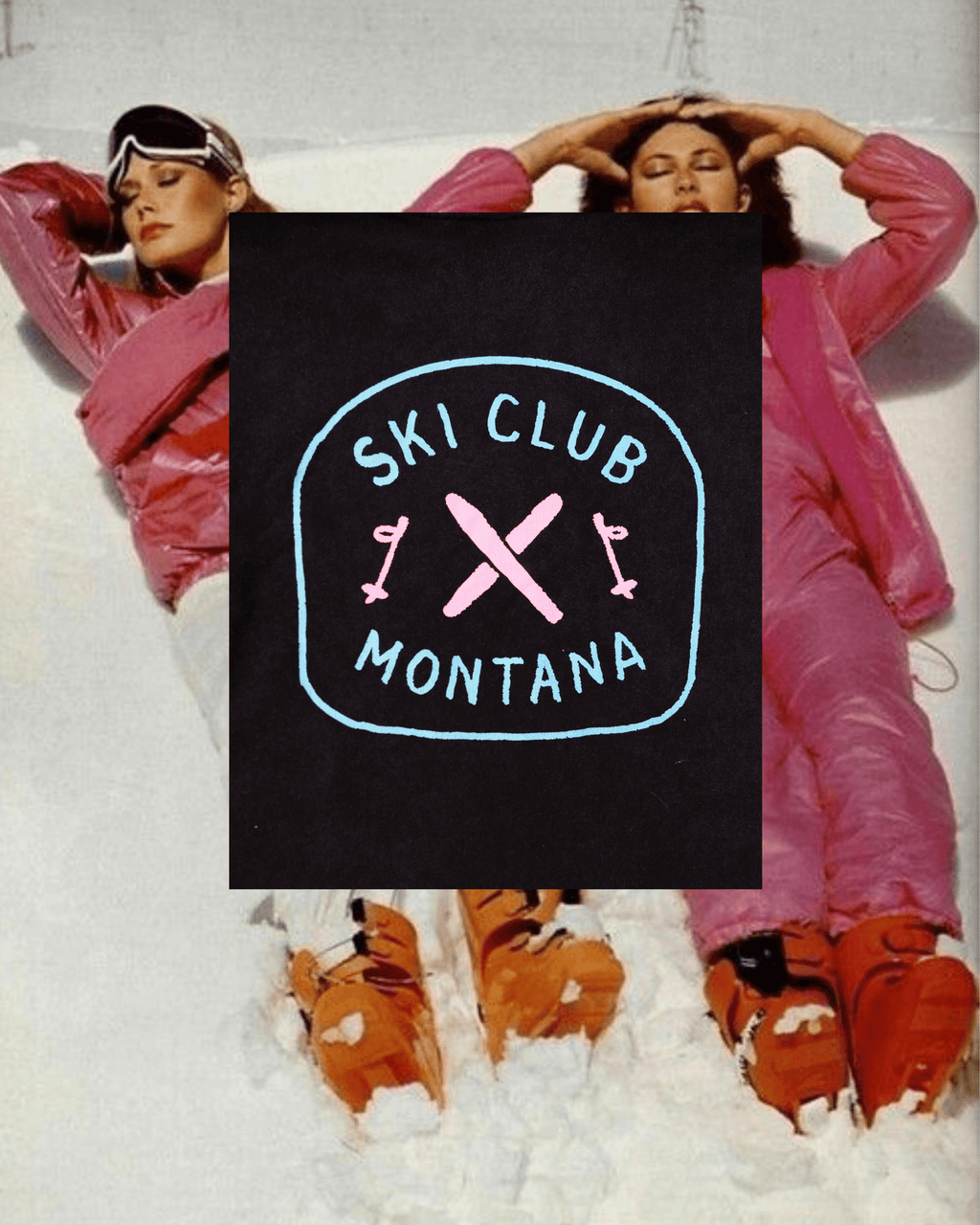 "Ski Club" Oversized Hoodie - Intrigue Ink Visit Bozeman, Unique Shopping Boutique in Montana, Work from Home Clothes for Women