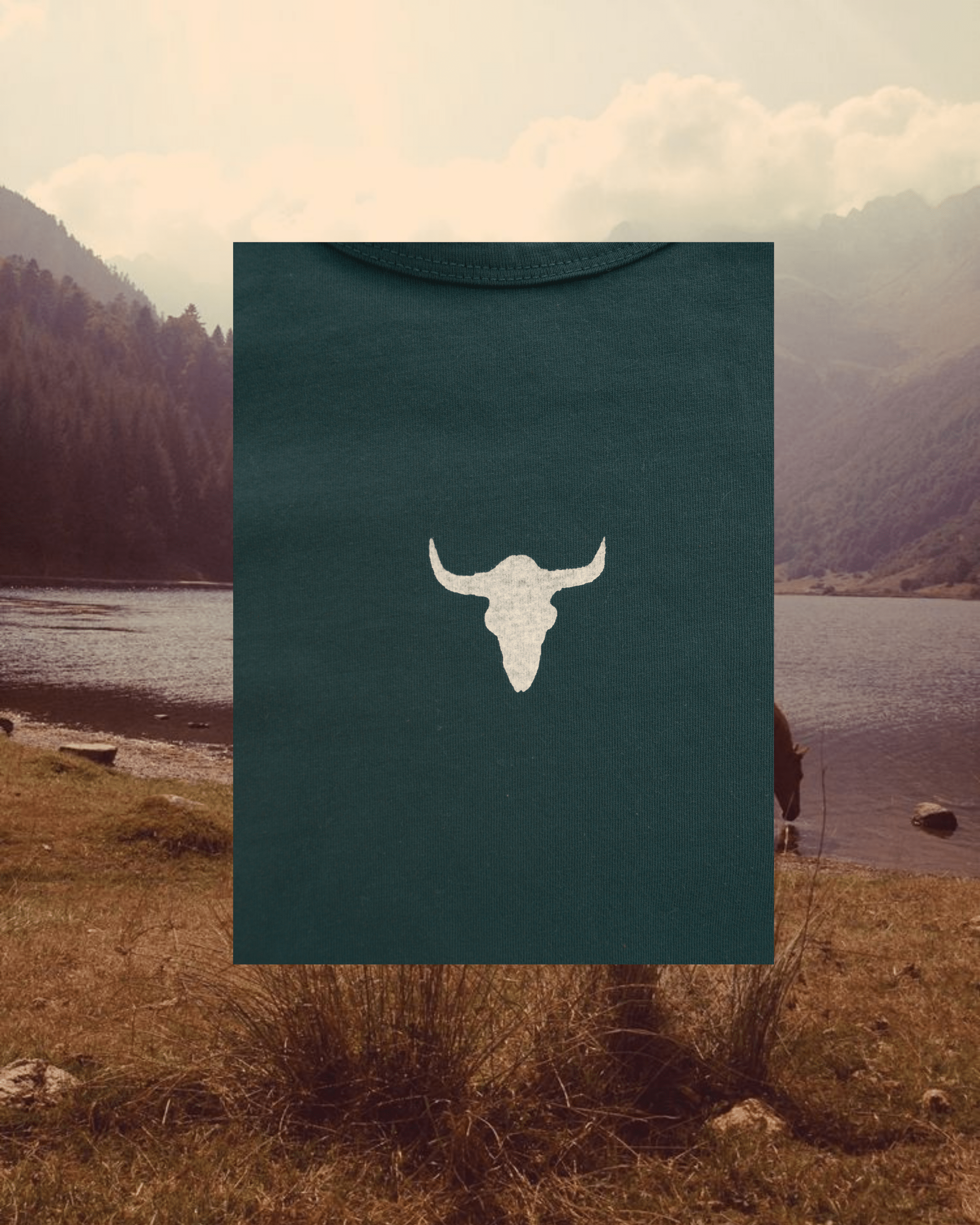 "Bison Skull" Long Sleeve - Intrigue Ink Visit Bozeman, Unique Shopping Boutique in Montana, Work from Home Clothes for Women