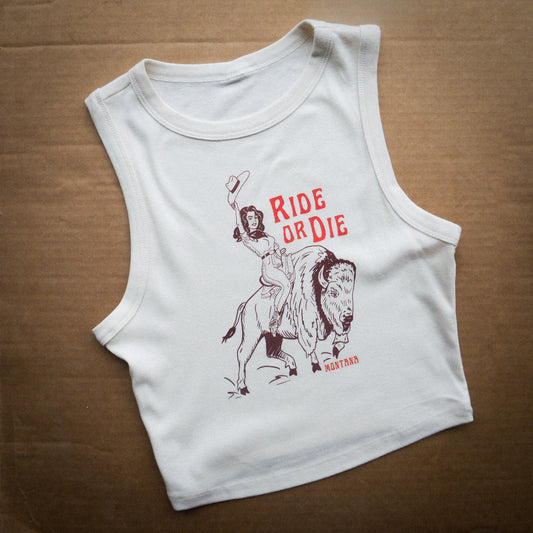 "Ride or Die" Ribbed Tank