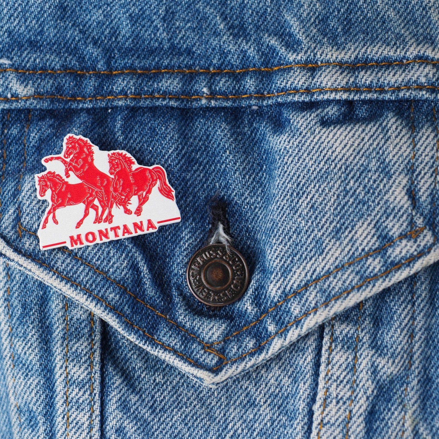 "Horsepower" Pin - Intrigue Ink Visit Bozeman, Unique Shopping Boutique in Montana, Work from Home Clothes for Women