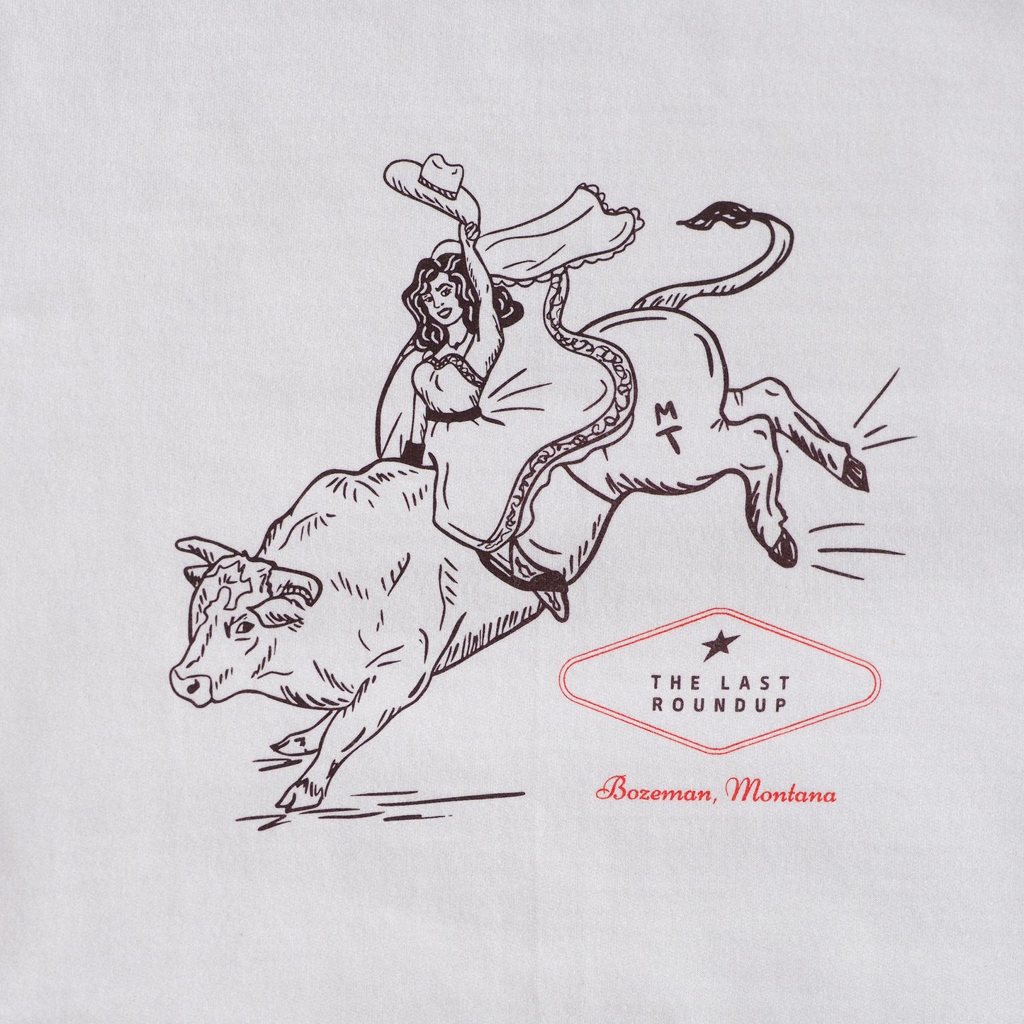 "Last Roundup" White Pullover - Intrigue Ink Visit Bozeman, Unique Shopping Boutique in Montana, Work from Home Clothes for Women