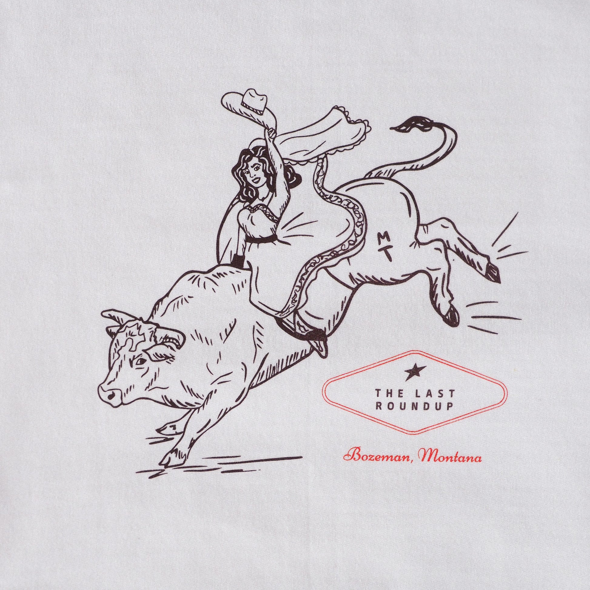 "Last Roundup" White Pullover - Intrigue Ink Visit Bozeman, Unique Shopping Boutique in Montana, Work from Home Clothes for Women