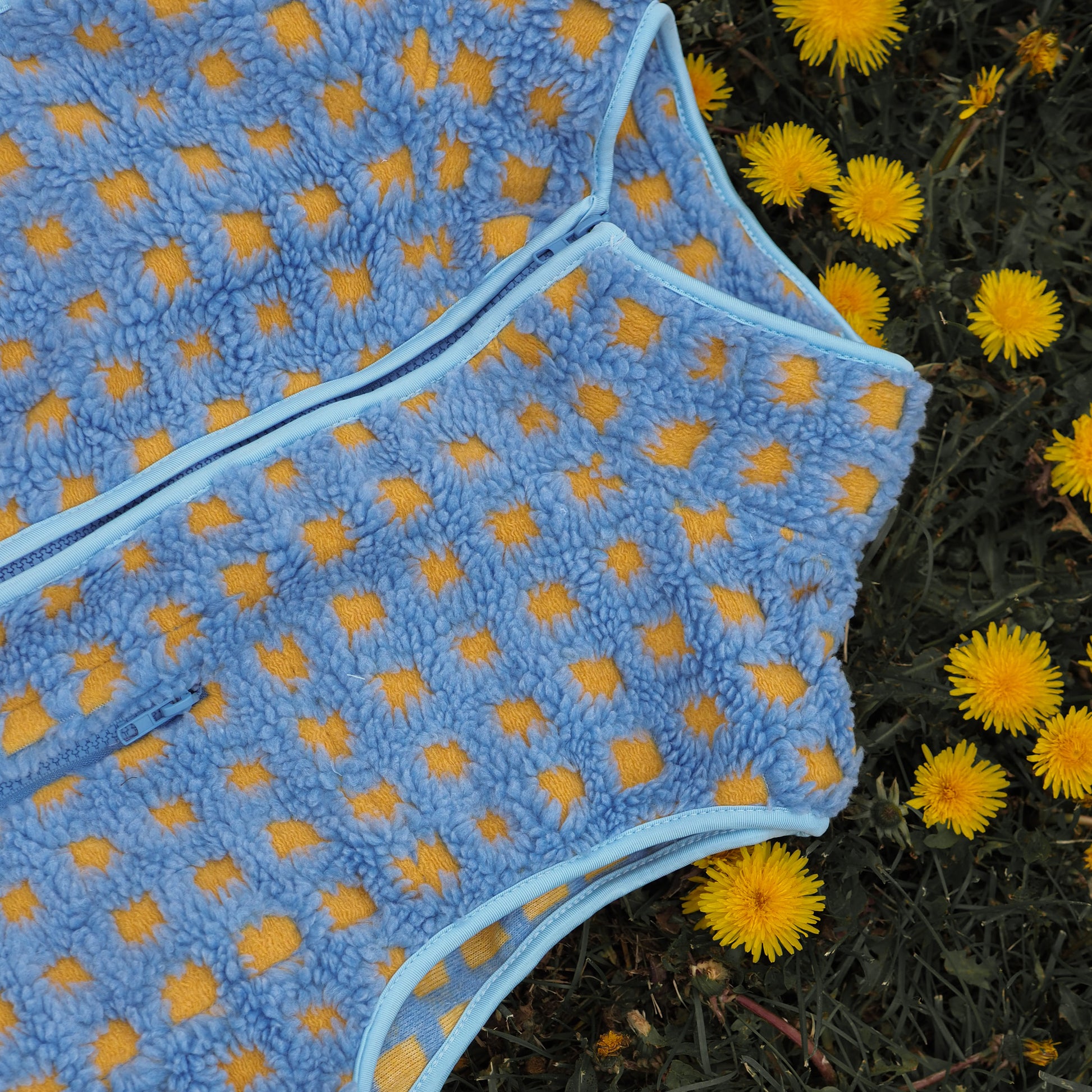 Blue & Yellow Fleece Vest - Women's Sweatshirts - Intrigue Ink Visit Bozeman, Unique Shopping Boutique in Montana, Work from Home Clothes for Women