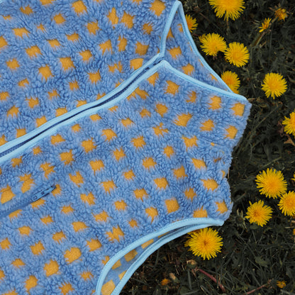 Blue & Yellow Fleece Vest - Women's Sweatshirts - Intrigue Ink Visit Bozeman, Unique Shopping Boutique in Montana, Work from Home Clothes for Women