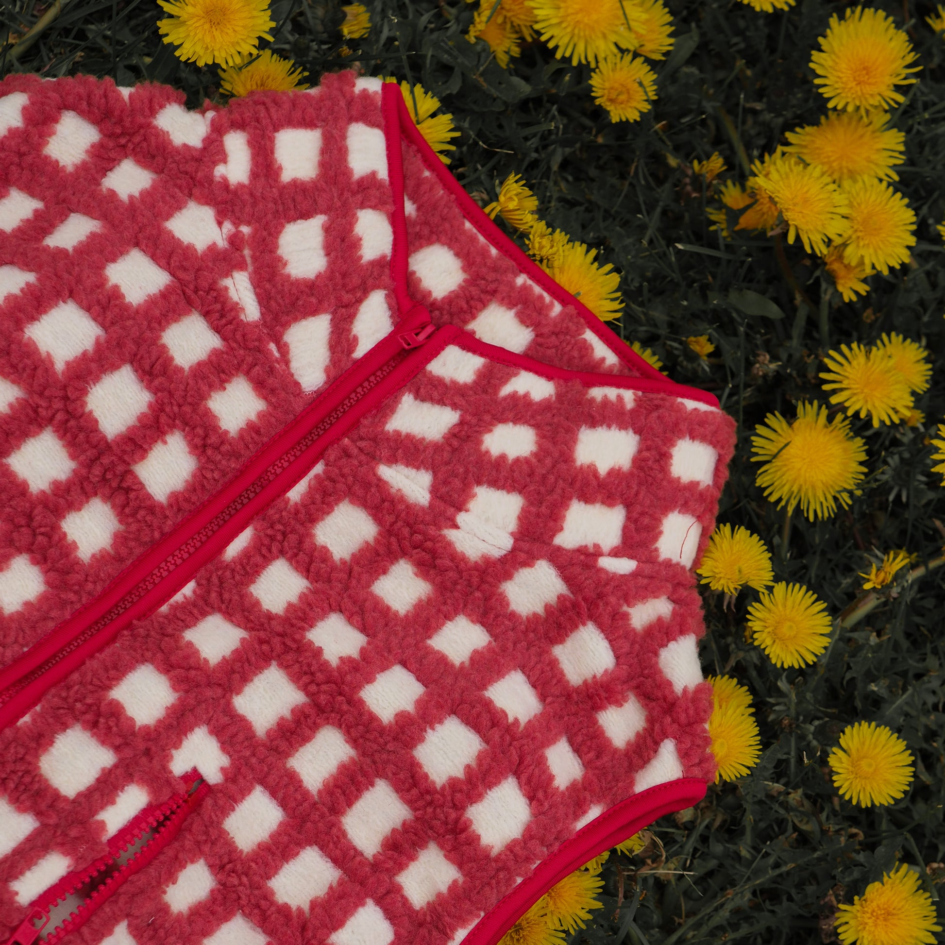 Red Checkered Fleece Vest - Intrigue Ink Visit Bozeman, Unique Shopping Boutique in Montana, Work from Home Clothes for Women