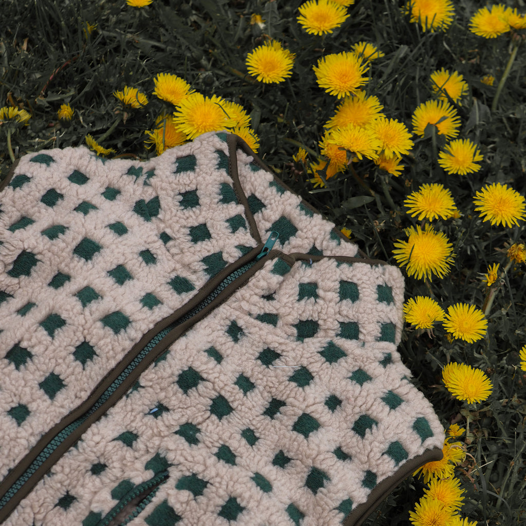 Green Checkered Fleece Vest - Intrigue Ink Visit Bozeman, Unique Shopping Boutique in Montana, Work from Home Clothes for Women