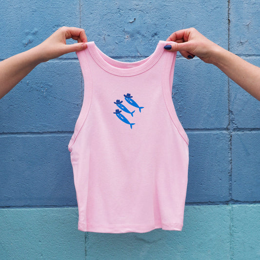 "Sardine Cowboys" Tank - Intrigue Ink Visit Bozeman, Unique Shopping Boutique in Montana, Work from Home Clothes for Women
