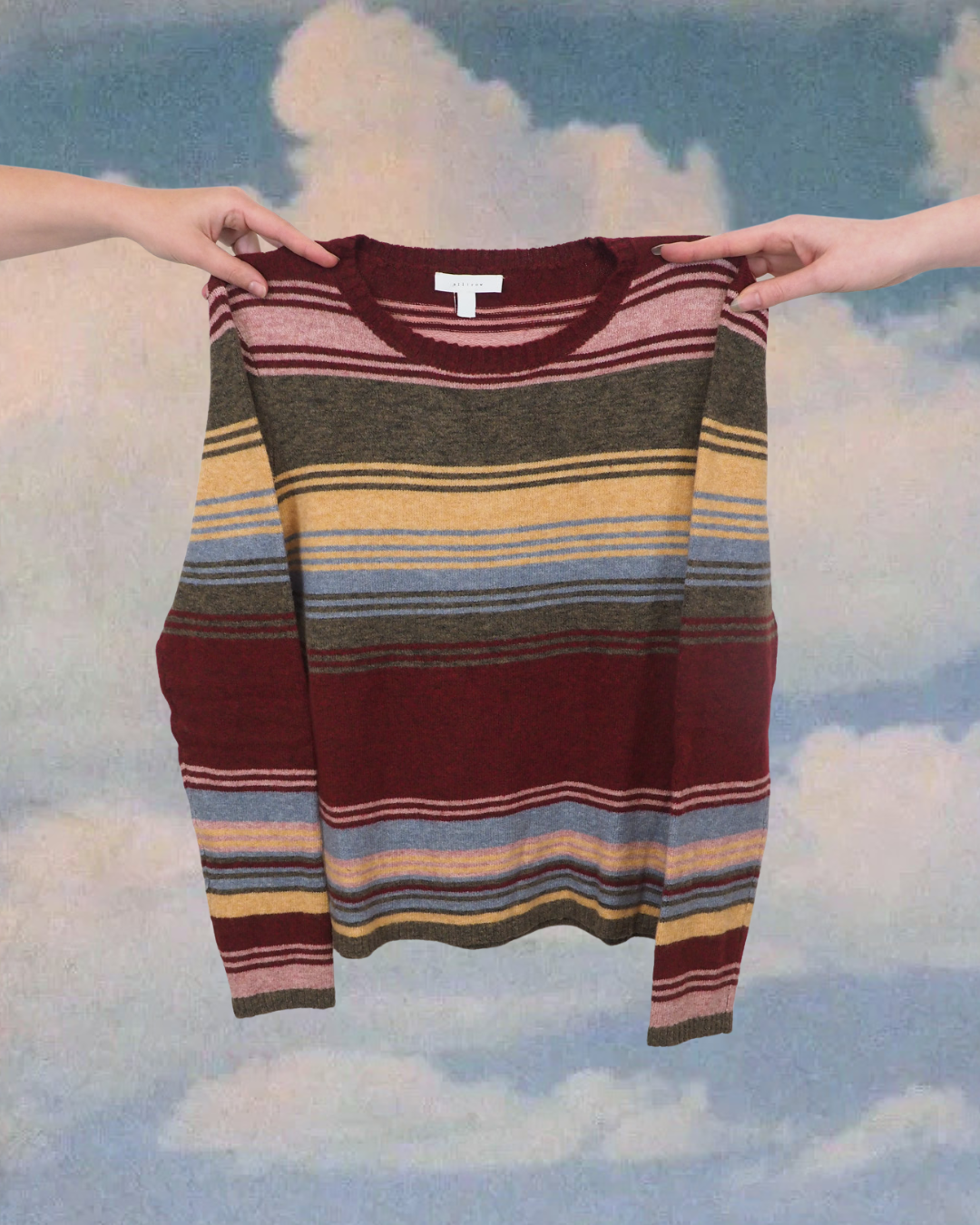 Natasha Sweater- Burgundy Multicolor
