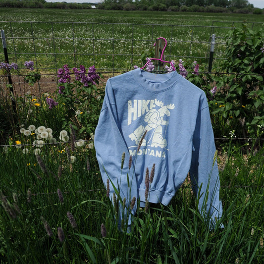 "Hike Montana" Long Sleeve Crop - Intrigue Ink Visit Bozeman, Unique Shopping Boutique in Montana, Work from Home Clothes for Women