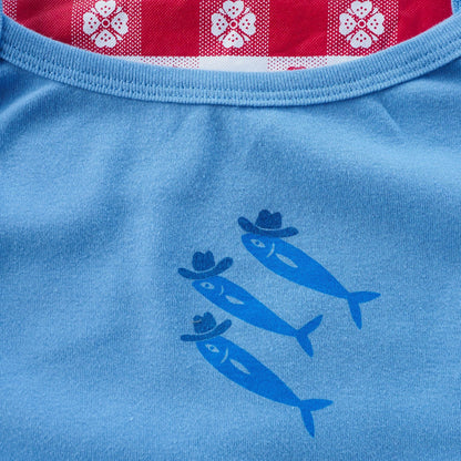 "Sardine Cowboy" Blue Tank - Intrigue Ink Visit Bozeman, Unique Shopping Boutique in Montana, Work from Home Clothes for Women