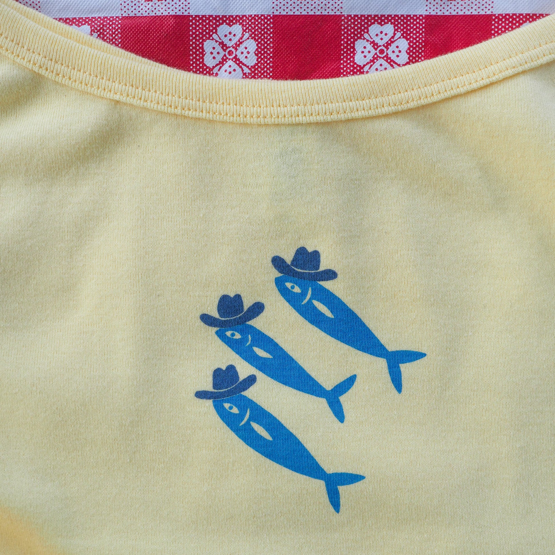 "Sardine Cowboys" Yellow Tank - Intrigue Ink Visit Bozeman, Unique Shopping Boutique in Montana, Work from Home Clothes for Women