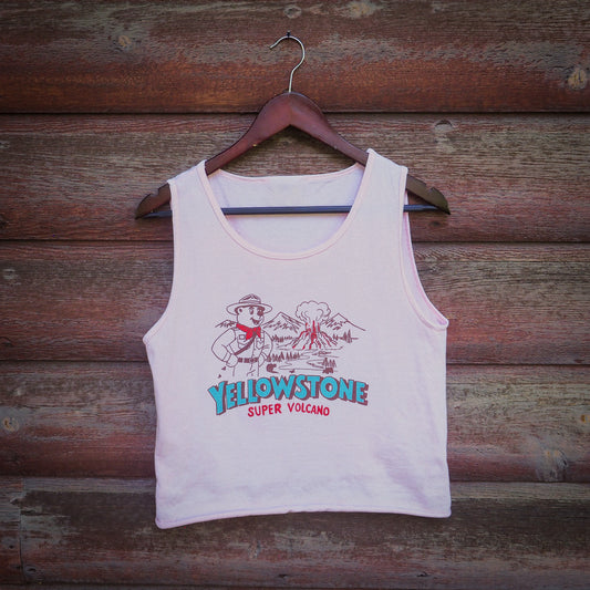 "Yellowstone Super Volcano" Boxy Tank in Pink