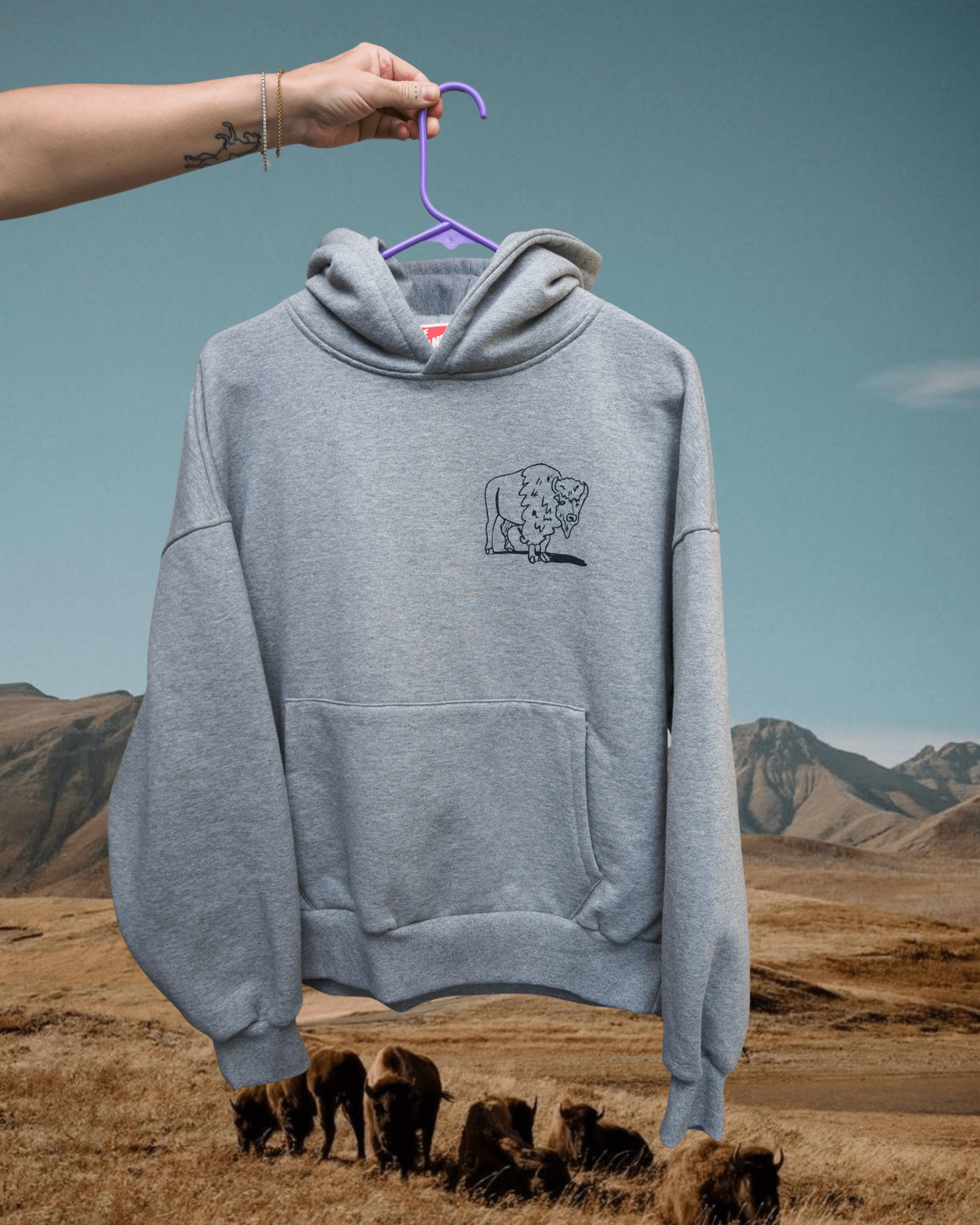 "Traffic Jam" Hoodie in Grey - Intrigue Ink Visit Bozeman, Unique Shopping Boutique in Montana, Work from Home Clothes for Women