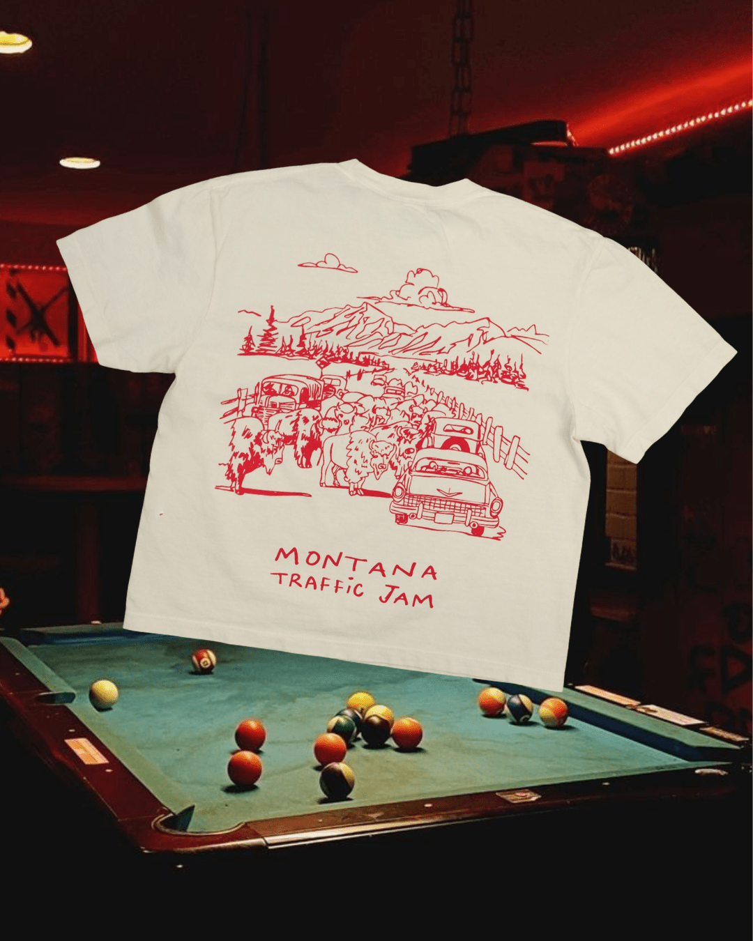 "Traffic Jam" Crop Tee - Intrigue Ink Visit Bozeman, Unique Shopping Boutique in Montana, Work from Home Clothes for Women
