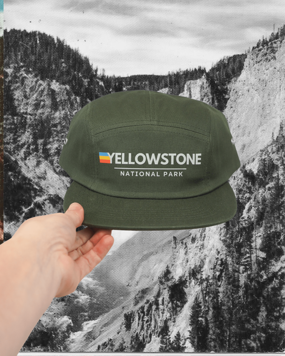 "Yellowstone Memories" 5 Panel Hat - Intrigue Ink Visit Bozeman, Unique Shopping Boutique in Montana, Work from Home Clothes for Women