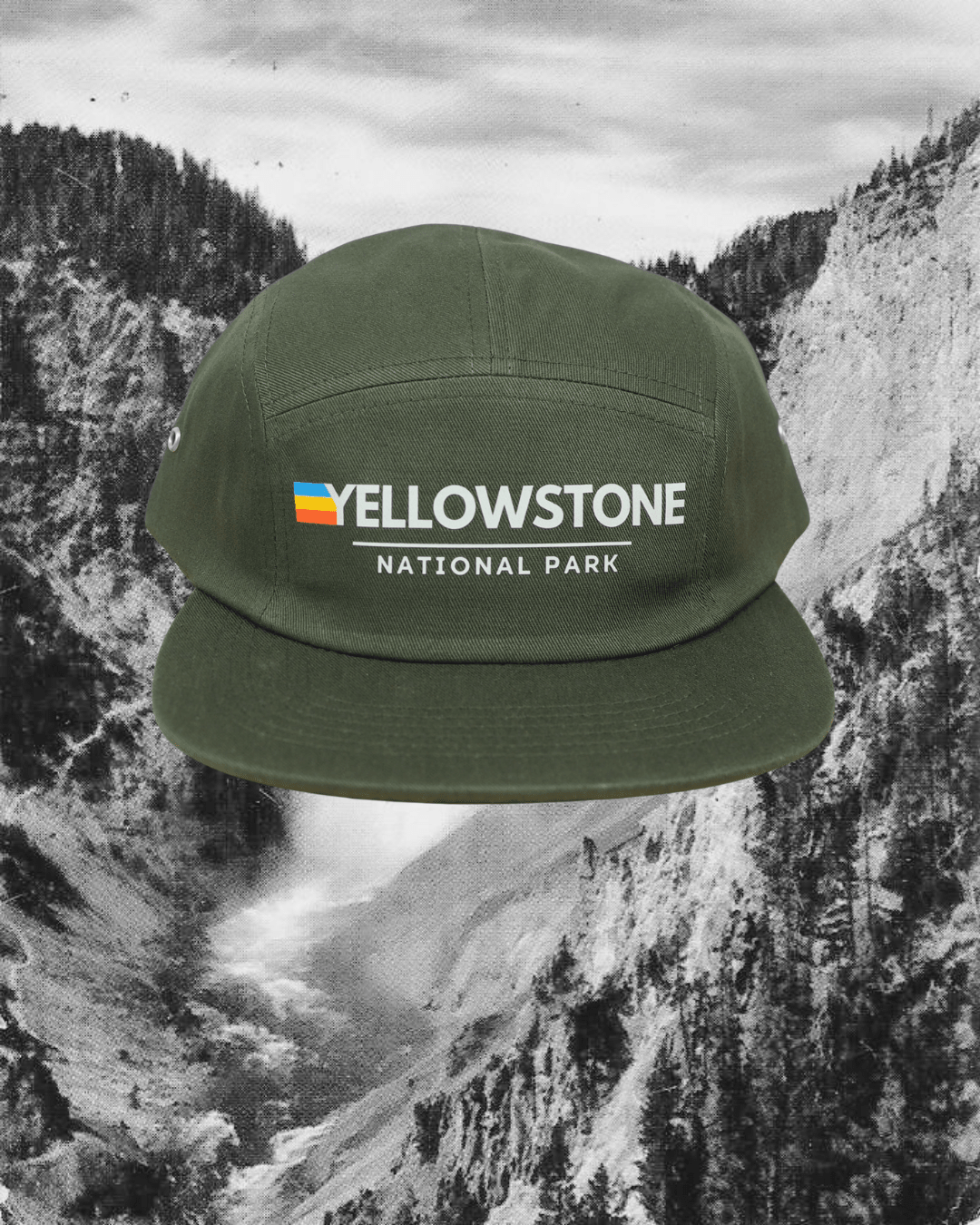 "Yellowstone Memories" 5 Panel Hat - Intrigue Ink Visit Bozeman, Unique Shopping Boutique in Montana, Work from Home Clothes for Women