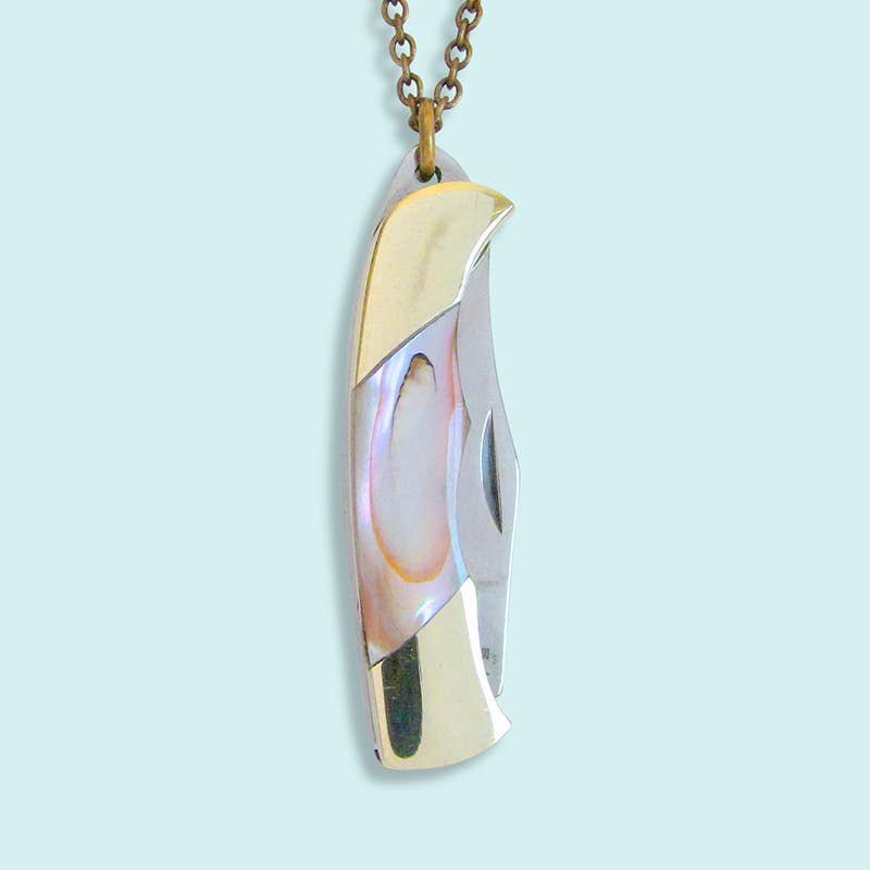 Shell Handled Knife Necklace - Intrigue Ink Visit Bozeman, Unique Shopping Boutique in Montana, Work from Home Clothes for Women