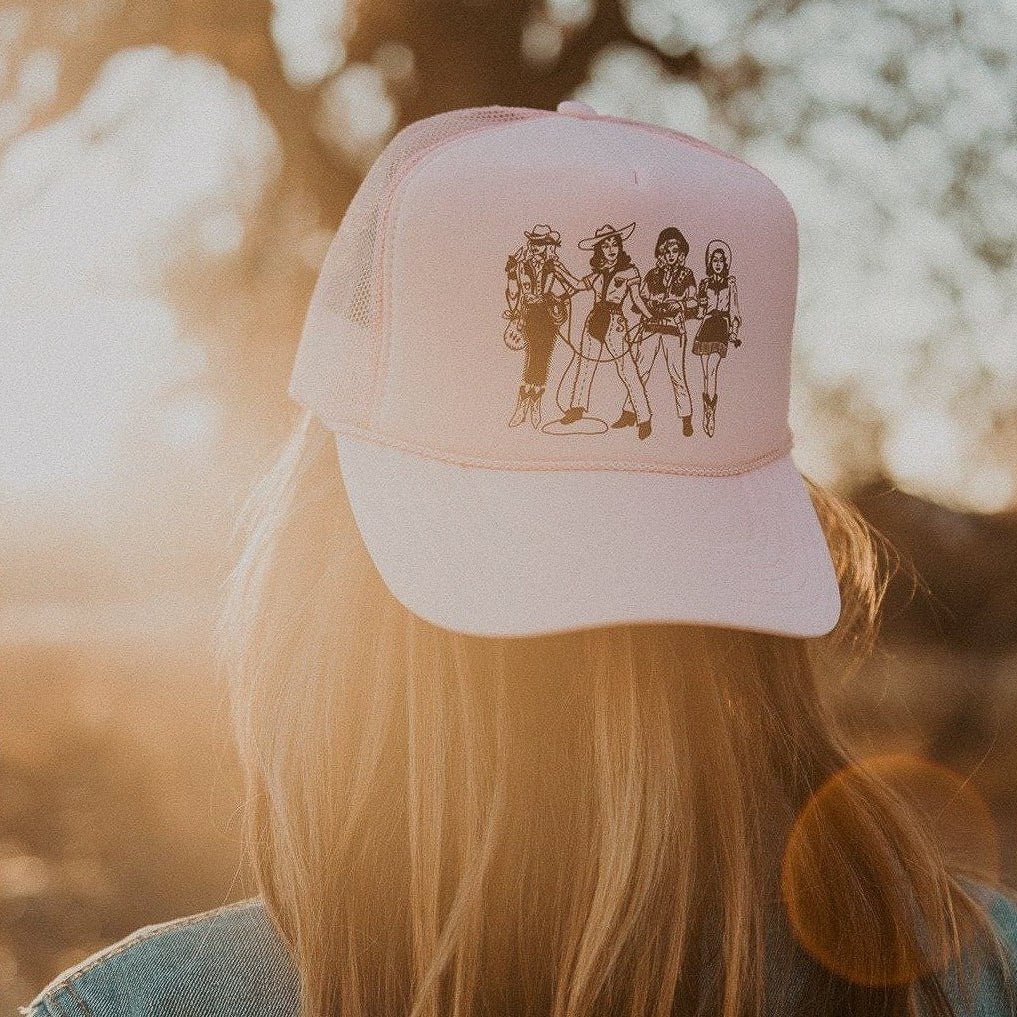Lady Gang Trucker Hat Pink - Intrigue Ink Visit Bozeman, Unique Shopping Boutique in Montana, Work from Home Clothes for Women