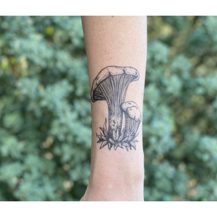 Temporary Tattoo Chanterelle - Intrigue Ink Visit Bozeman, Unique Shopping Boutique in Montana, Work from Home Clothes for Women