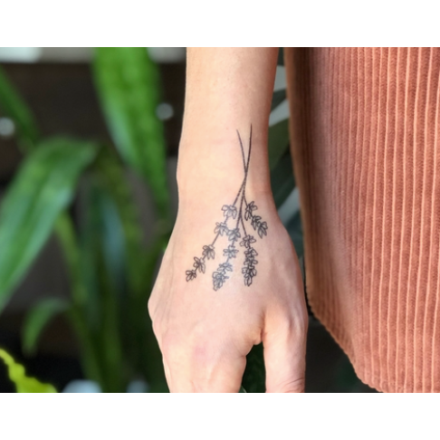 Temporary Tattoo Lavender Twigs - Intrigue Ink Visit Bozeman, Unique Shopping Boutique in Montana, Work from Home Clothes for Women