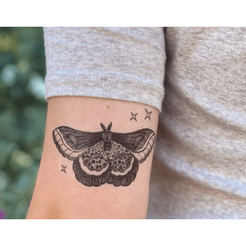 Temporary Tattoo Moth - Intrigue Ink Visit Bozeman, Unique Shopping Boutique in Montana, Work from Home Clothes for Women