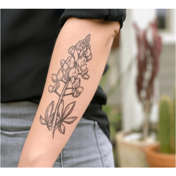 Temporary Tattoo Blue Bonnet - Intrigue Ink Visit Bozeman, Unique Shopping Boutique in Montana, Work from Home Clothes for Women