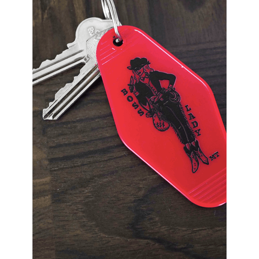 Retro Keychain Boss Lady - Intrigue Ink Visit Bozeman, Unique Shopping Boutique in Montana, Work from Home Clothes for Women