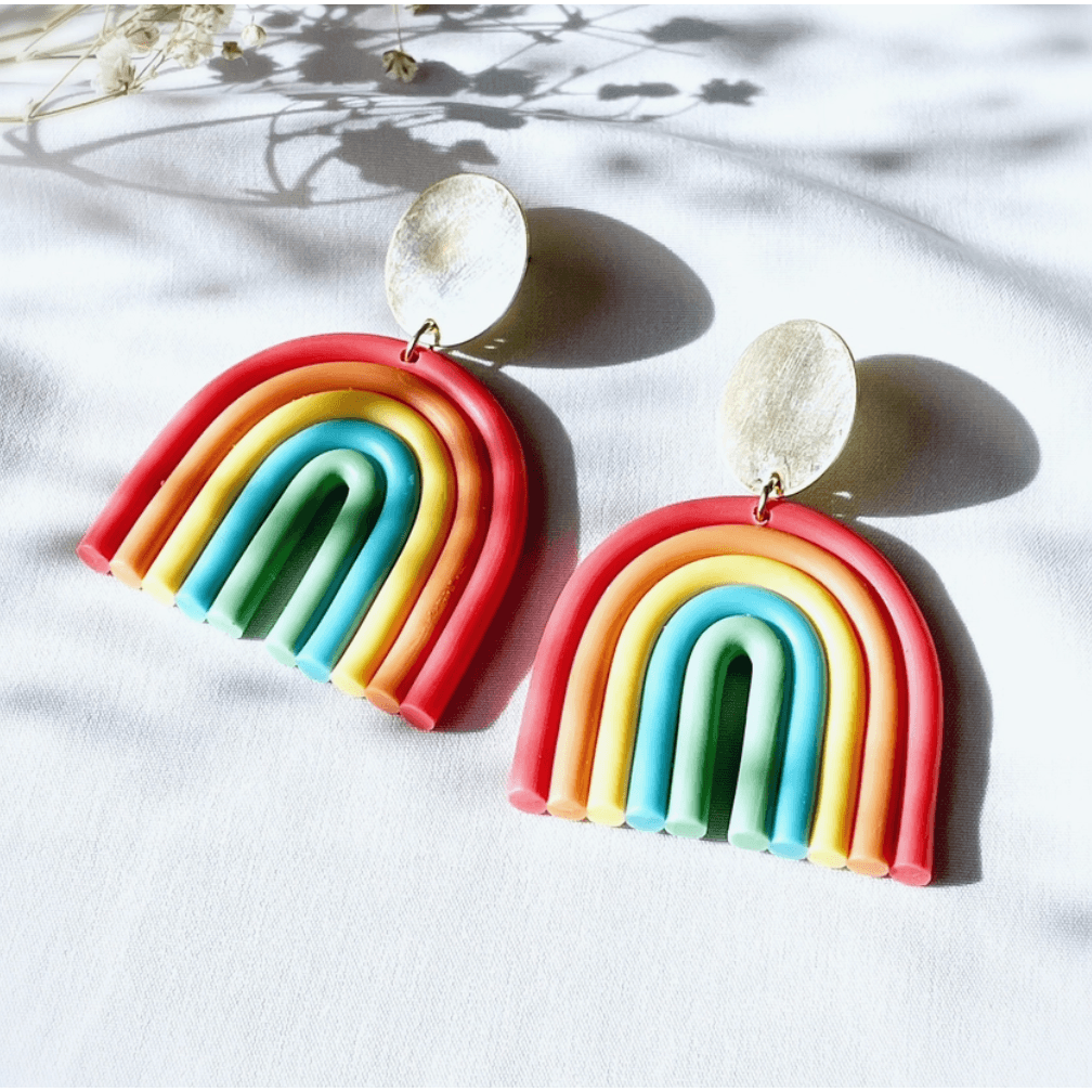 Over The Rainbow Earrings - Intrigue Ink Visit Bozeman, Unique Shopping Boutique in Montana, Work from Home Clothes for Women