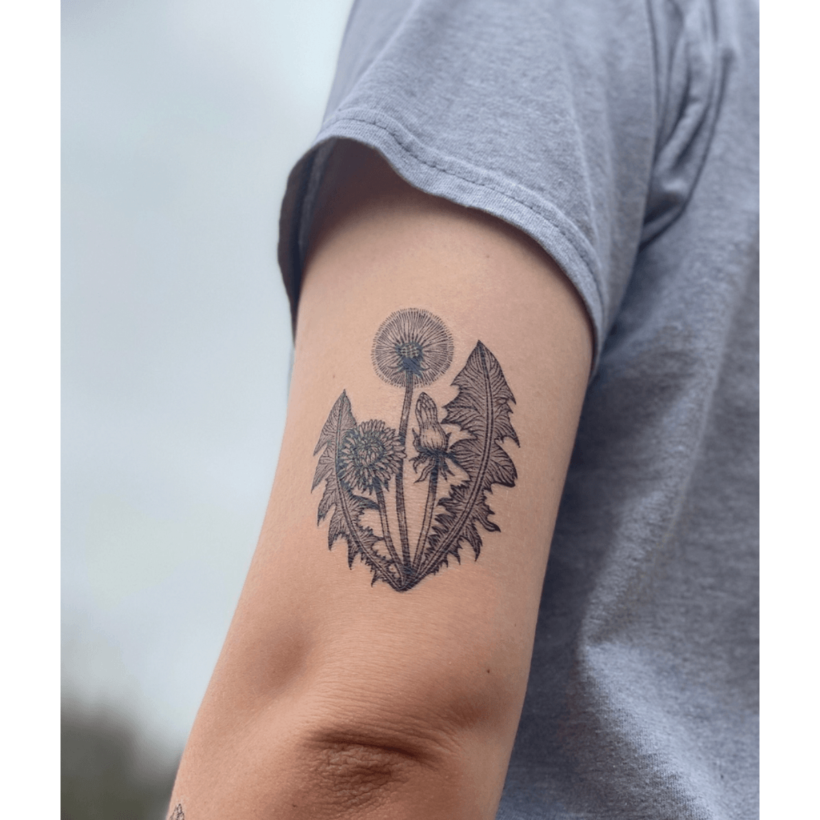 Dandelion Flower Temporary Tattoo - Intrigue Ink Visit Bozeman, Unique Shopping Boutique in Montana, Work from Home Clothes for Women