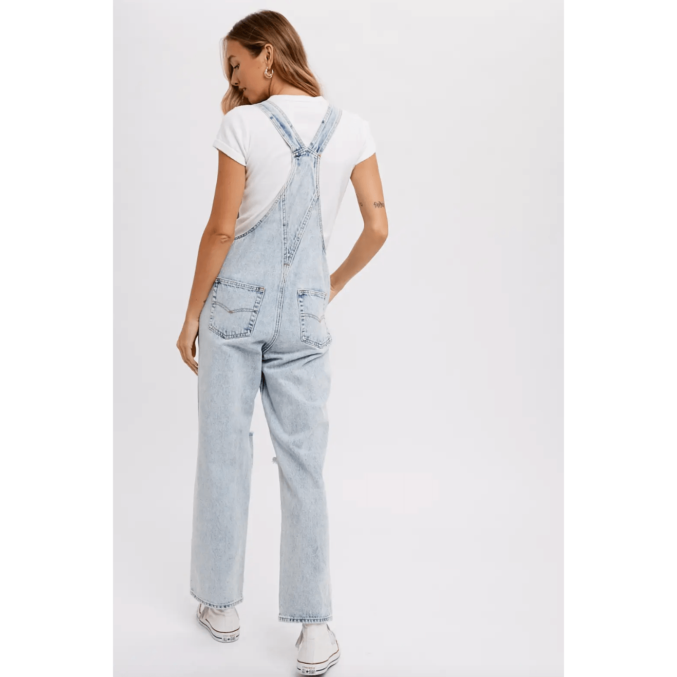 Ripped Knee Denim Overalls - Intrigue Ink Visit Bozeman, Unique Shopping Boutique in Montana, Work from Home Clothes for Women