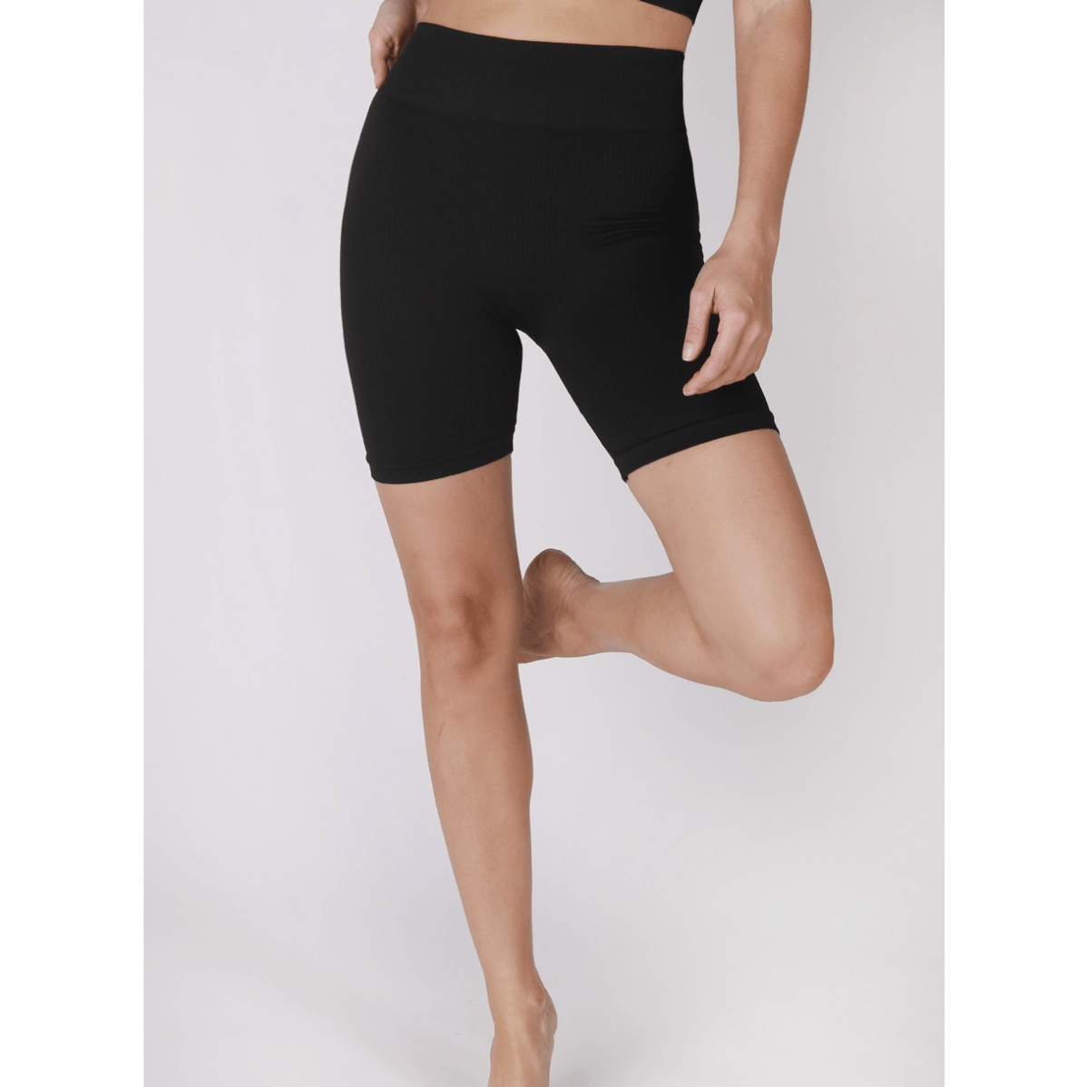 Ribbed Highwaist Shorts- Black - Intrigue Ink Visit Bozeman, Unique Shopping Boutique in Montana, Work from Home Clothes for Women