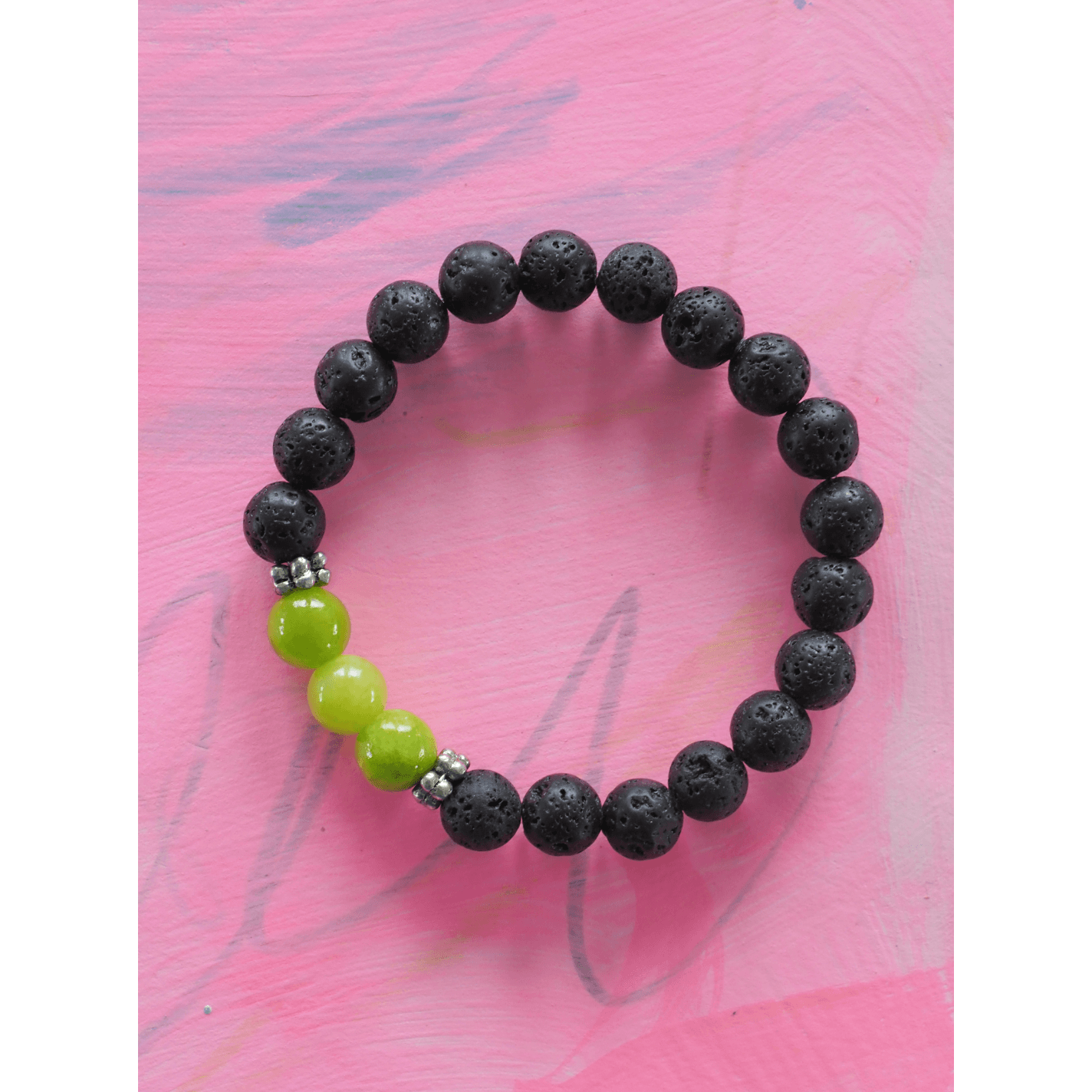 Peridot Beaded Lava Stone Bracelet - Intrigue Ink Visit Bozeman, Unique Shopping Boutique in Montana, Work from Home Clothes for Women