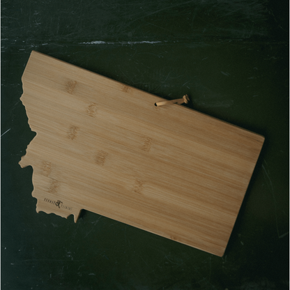 Montana Shape Cutting Board - Intrigue Ink Visit Bozeman, Unique Shopping Boutique in Montana, Work from Home Clothes for Women
