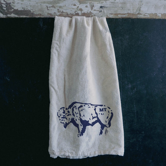 Bison Sketch Dish Towel - Intrigue Ink Visit Bozeman, Unique Shopping Boutique in Montana, Work from Home Clothes for Women