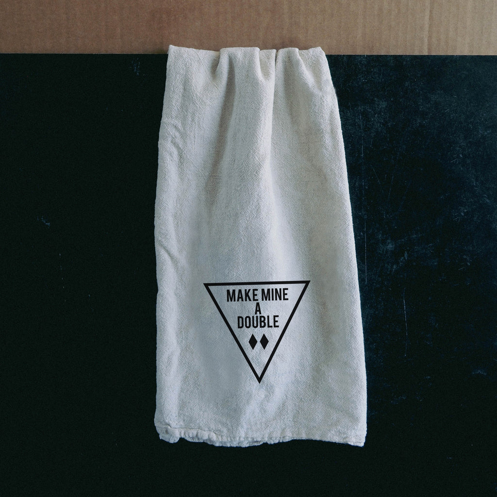 Make Mine a Double Dish Towel - Intrigue Ink Visit Bozeman, Unique Shopping Boutique in Montana, Work from Home Clothes for Women