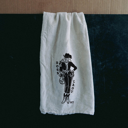 Boss Lady Dish Towel - Intrigue Ink Visit Bozeman, Unique Shopping Boutique in Montana, Work from Home Clothes for Women