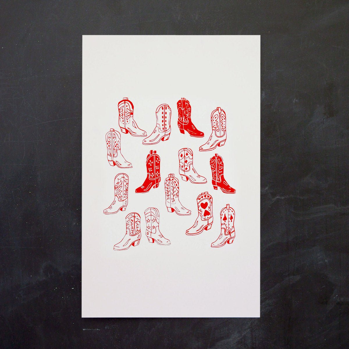 "Vintage Boots" Poster - Intrigue Ink Visit Bozeman, Unique Shopping Boutique in Montana, Work from Home Clothes for Women