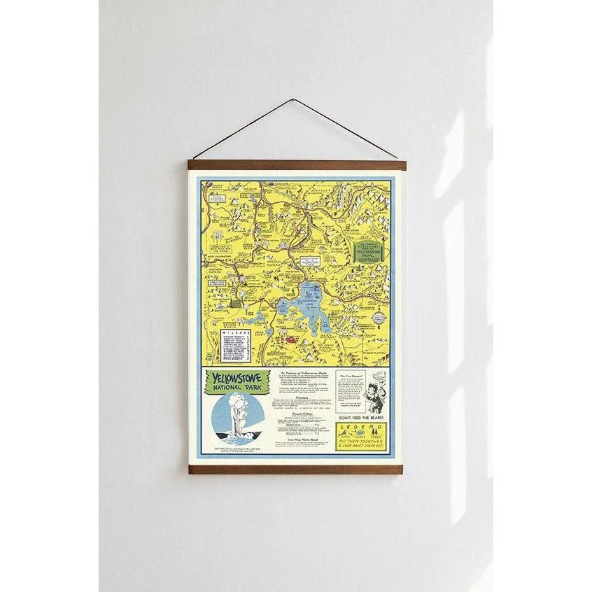 Yellowstone Park Map Poster - Intrigue Ink Visit Bozeman, Unique Shopping Boutique in Montana, Work from Home Clothes for Women