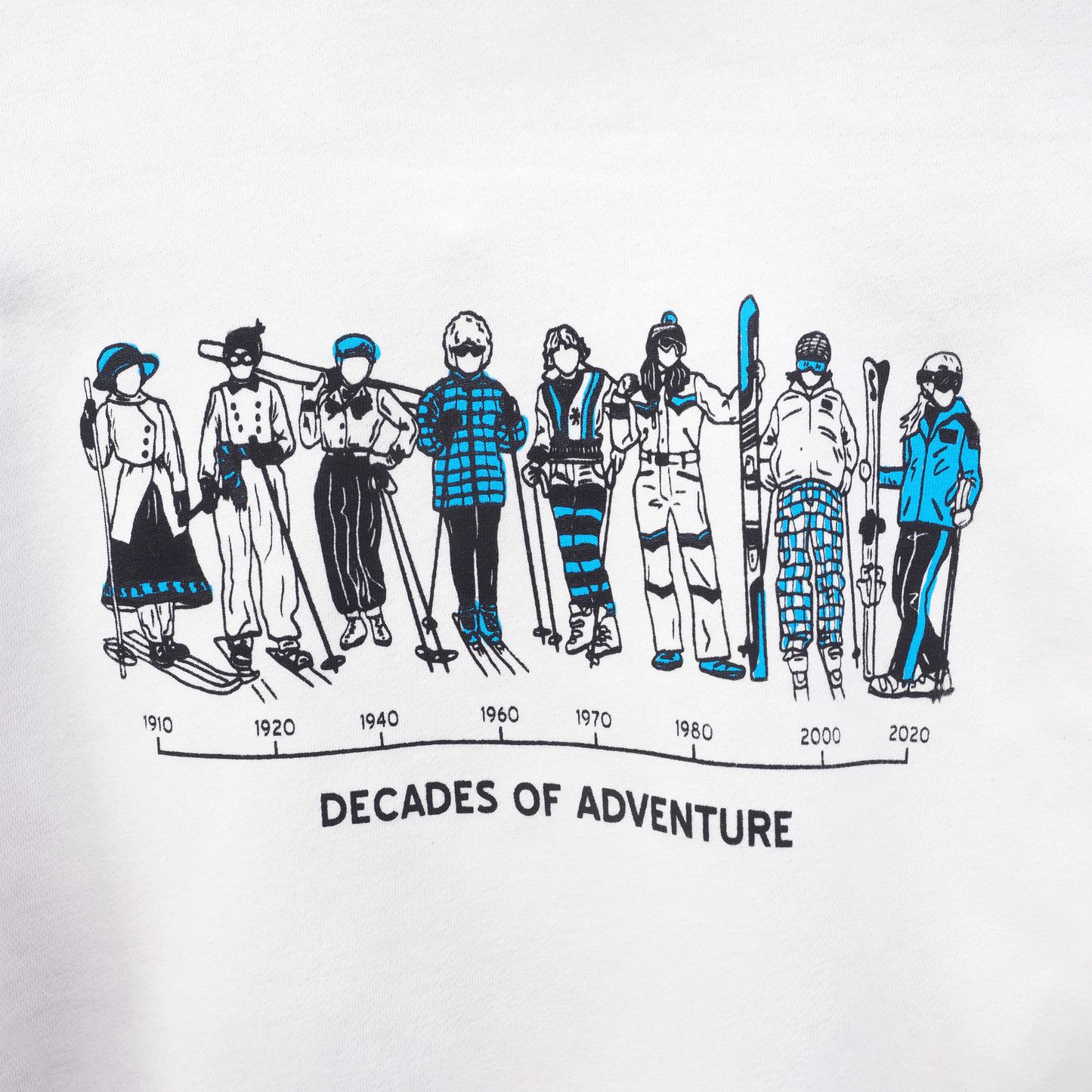 "Decades of Ski Adventure" Tee - Intrigue Ink Visit Bozeman, Unique Shopping Boutique in Montana, Work from Home Clothes for Women