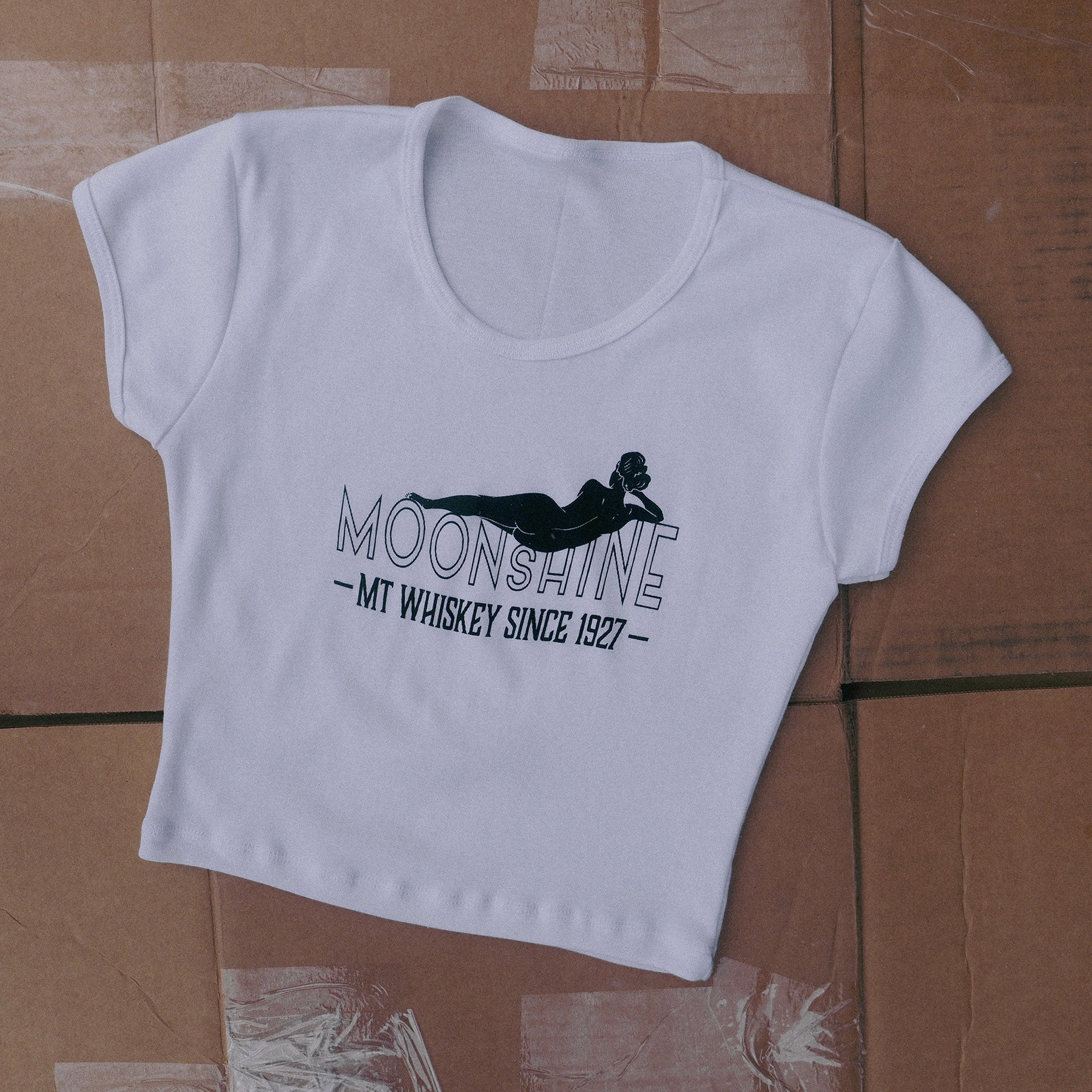 "Moonshine" Baby Tee - Intrigue Ink Visit Bozeman, Unique Shopping Boutique in Montana, Work from Home Clothes for Women